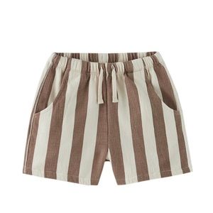 Zara Baby Boy Plush Stripe Shorts Brown